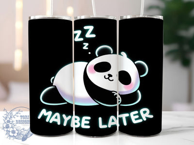 Cute Lazy Panda Tumbler Wrap, Cute Animal Tumbler, Lazy Panda Tumbler Wrap, 20oz Sublimation Wrap, Funny Panda Design, Adorable Bear Tumbler, Procrastination Tumbler Sublimation ToriDesigns 