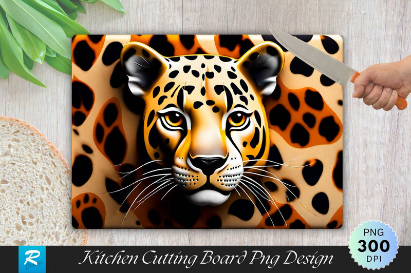Cute Leopard Cutting Board Sublimation Regulrcrative 