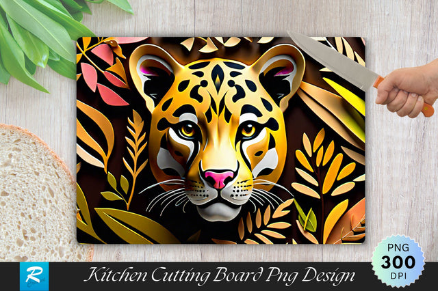 Cute Leopard Cutting Board Sublimation Regulrcrative 