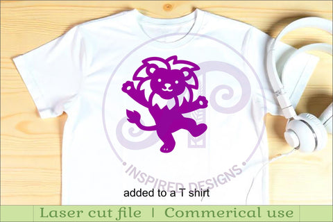 Cute Lions SVG Laser Cut Files Animal Silhouette 2 SVG APInspireddesigns 