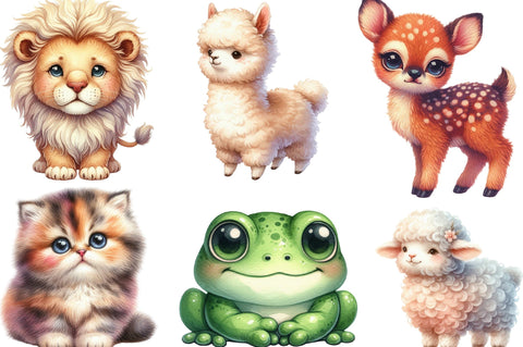 Cute Little Animal Clipart, Woodland PNG Sublimation SVGista 