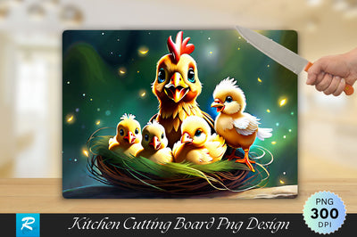Cute Little Chicken Cutting Board Sublimation Regulrcrative 