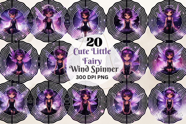 Cute Little Fairy Wind Spinner Sublimation Bundle Sublimation Regulrcrative 