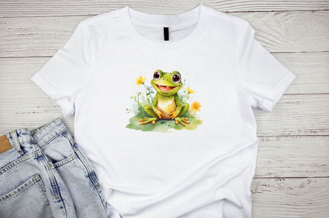 Cute Little Happy Frog Sublimation Bundle Sublimation Designangry 
