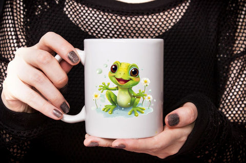 Cute Little Happy Frog Sublimation Bundle Sublimation Designangry 