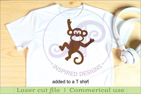 Cute little monkeys Silhouette laser cut wall art 2 SVG APInspireddesigns 