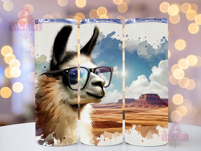 Cute Llama 20oz Tumbler Wrap Sublimation Design, Straight Tapered Tumbler Wrap, Alpaca Llama Tumbler Png, Instant Digital Download Sublimation SvggirlplusArt 