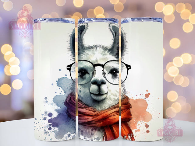 Cute Llama 20oz Tumbler Wrap Sublimation Design, Straight Tapered Tumbler Wrap, Alpaca Llama Tumbler Png, Instant Digital Download Sublimation SvggirlplusArt 