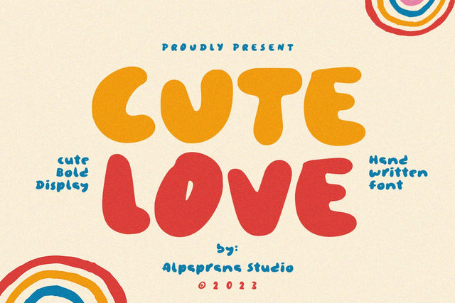 Cute Love - Display Font Font Alpaprana Studio 