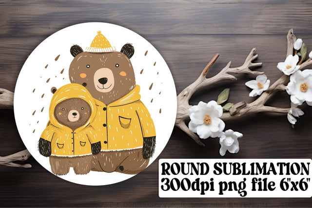 Cute Mama Bear Car Coaster Design, Lovely Mother's Day Sublimation Sublimation afrosvg 