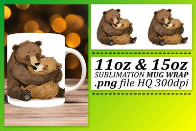 Cute Mama Bear Mother's Day Bliss Sublimation afrosvg 