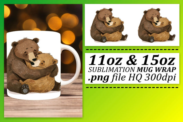 Cute Mama Bear Mother's Day Bliss Sublimation afrosvg 