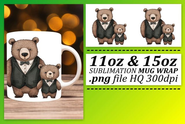 Cute Mama Bear Mother's Day Joy Wrap Sublimation afrosvg 