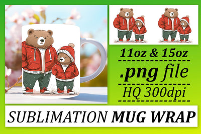 Cute Mama Bear Mother's Day Magic Wrap Sublimation afrosvg 