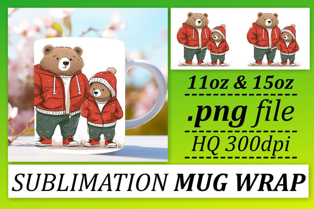 Cute Mama Bear Mother's Day Magic Wrap Sublimation afrosvg 