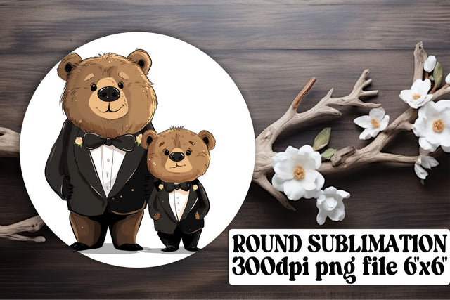 Cute Mama Bear Sublimation Keychain, Lovely Mother's Day Design Sublimation afrosvg 