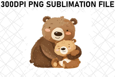Cute Mama Bear with Cub: Mother's Day Sublimation Sublimation afrosvg 