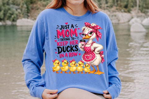 Cute Mama Duck Sublimation PNG Sublimation nirmal108roy 