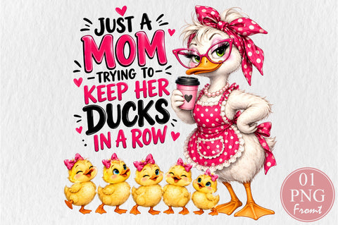 Cute Mama Duck Sublimation PNG Sublimation nirmal108roy 