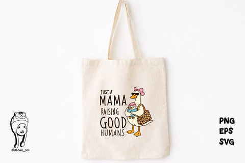 Cute Mama Goose Mom & Baby Mother's Day eps svg png SVG dadan_pm 