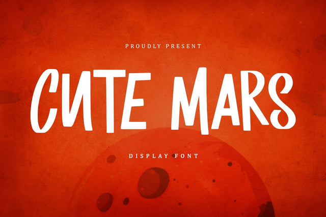 Cute Mars - Display Font Font Sakha Design Studio 