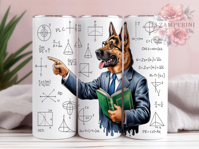 Cute Math Teacher Dog Tumbler, Funny Teacher Sublimation PNG, 20Oz Tumbler Wrap, Dog Lover Teacher Gift, Cute Math Dog Design, STEM Teacher Tumbler, Educational Dog Tumbler Sublimation Li Zamperini 