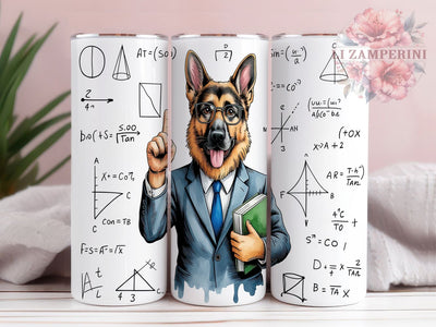 Cute Math Teacher Dog Tumbler, Funny Teacher Sublimation PNG, 20Oz Tumbler Wrap, Dog Lover Teacher Gift, Cute Math Dog Design, STEM Teacher Tumbler, Educational Dog Tumbler Sublimation Li Zamperini 