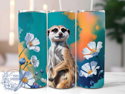 Cute Meerkat Lovers Tumbler, Cute Meerkat Tumbler, Whimsical Animal Wrap, Rustic Meerkat Wrap, Wildlife Lovers Wrap, Sublimation Design, Trendy Gift Idea Sublimation ToriDesigns 