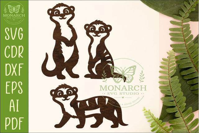 Cute Meerkat SVG. Playful Meerkat Silhouettes 2 SVG APInspireddesigns 