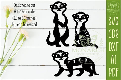 Cute Meerkat SVG. Playful Meerkat Silhouettes 2 SVG APInspireddesigns 
