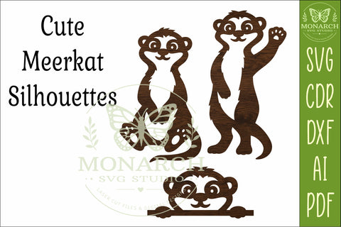 Cute Meerkat SVG. Playful Meerkat Silhouettes SVG APInspireddesigns 