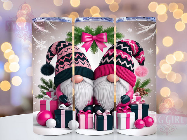 Cute Merry Christmas Gnome Tumbler, Holiday Gnomes Sublimation, 20oz Skinny Tumbler Wrap, Festive Holiday Drinkware, Merry Christmas Gnome Wrap, Winter Gnome Sublimation Design, Adorable Christmas Wrap Sublimation SvggirlplusArt 