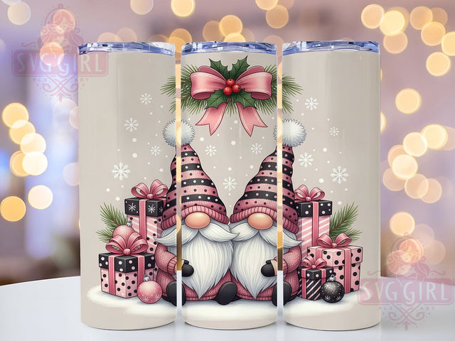 Cute Merry Christmas Gnome Tumbler, Holiday Gnomes Sublimation, 20oz Skinny Tumbler Wrap, Festive Holiday Drinkware, Merry Christmas Gnome Wrap, Winter Gnome Sublimation Design, Adorable Christmas Wrap Sublimation SvggirlplusArt 