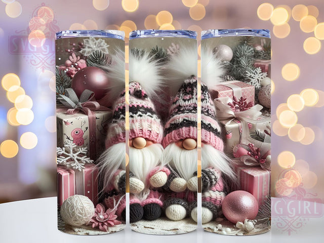Cute Merry Christmas Gnome Tumbler, Holiday Gnomes Sublimation, 20oz Skinny Tumbler Wrap, Festive Holiday Drinkware, Merry Christmas Gnome Wrap, Winter Gnome Sublimation Design, Adorable Christmas Wrap Sublimation SvggirlplusArt 