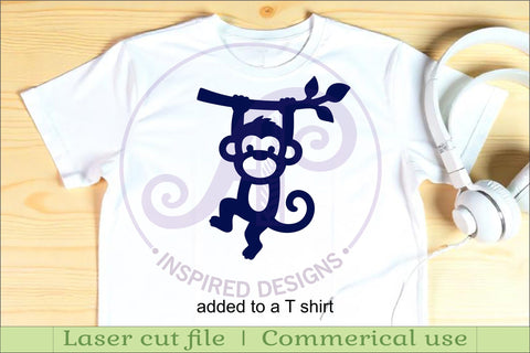 Cute Monkey Silhouette SVG, Monkeys cut out shapes SVG APInspireddesigns 