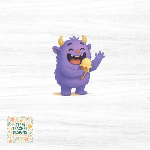 Cute Monster Clipart Bundle – 7 PNG Files – Fun Cartoon Monsters for Kids, Birthday Crafts, Classroom Decor, Digital Stickers Sublimation The STEM Teacher 