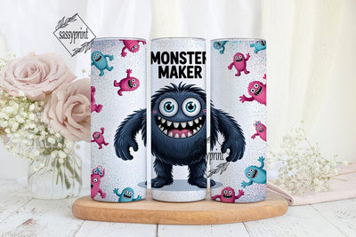 Cute Monster Tumbler Wrap Sublimation sassyprint 
