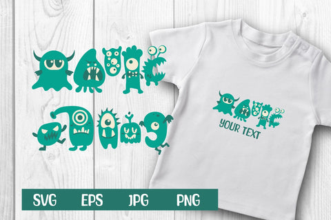 Cute Monsters svg, eps, png,jpg SVG dadan_pm 