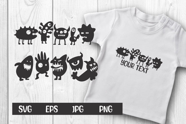 Cute Monsters svg, eps, png,jpg SVG dadan_pm 