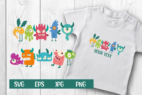 Cute Monsters svg, eps, png,jpg SVG dadan_pm 