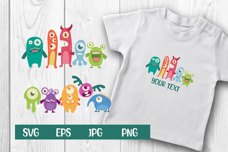 Cute Monsters svg, eps, png,jpg SVG dadan_pm 