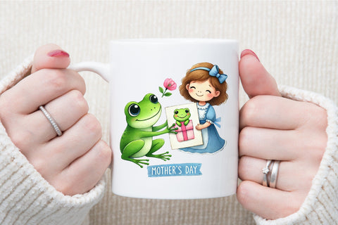 Cute Mother's Day Frogs Clipart Sublimation designartist 
