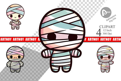 Cute Mummy Clipart Sublimation artnoy 