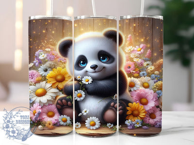 Cute Nature Panda Tumbler, Cute Panda Tumbler, Animal 20oz Wrap, Sublimation Design, Stylish Gift Idea, Nature Panda Wrap, Fun Panda Tumbler Sublimation ToriDesigns 