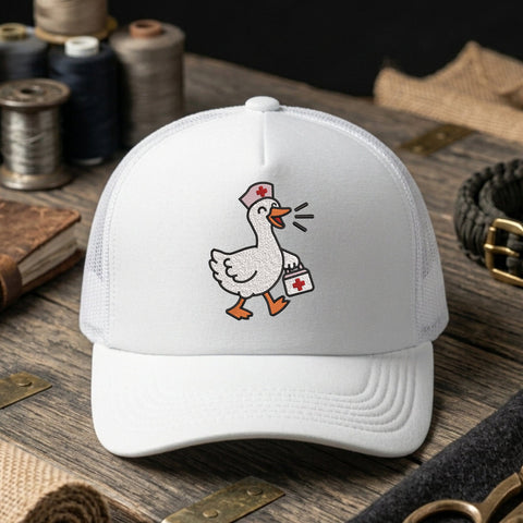 Cute Nurse Duck Embroidery Design – Funny Medical Goose Nurse Machine Embroidery File Embroidery/Applique DESIGNS PatternFeed8 