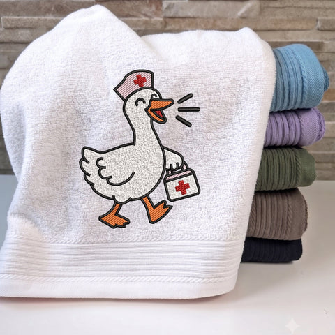Cute Nurse Duck Embroidery Design – Funny Medical Goose Nurse Machine Embroidery File Embroidery/Applique DESIGNS PatternFeed8 