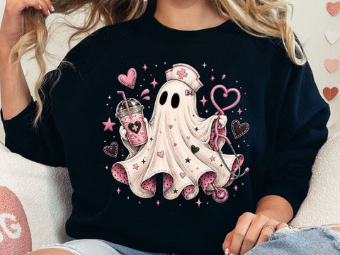 Cute Nurse Ghost Halloween Clipart PNG SVG artprintfile 