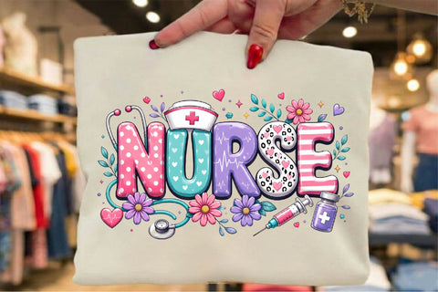 Cute Nurse PNG Design Clipart Sublimation SVGArt 