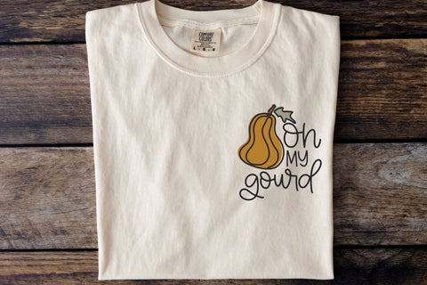 Cute Oh My Gourd SVG for Cricut, Funny Autumn PNG for Stickers, Sublimation, TShirts, & More, SVG Designing Digitals 