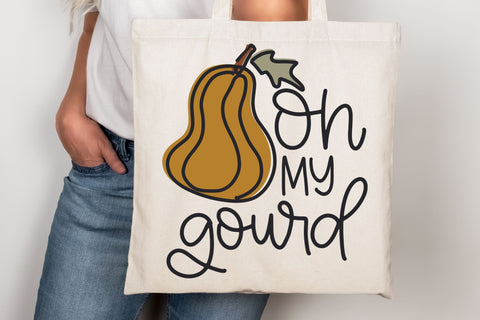 Cute Oh My Gourd SVG for Cricut, Funny Autumn PNG for Stickers, Sublimation, TShirts, & More, SVG Designing Digitals 